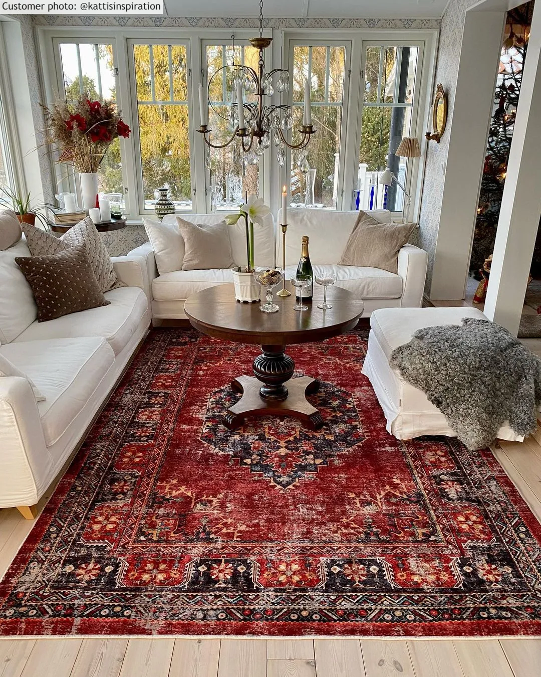 Alfombra Wilton - Soussi (rojo/multi)