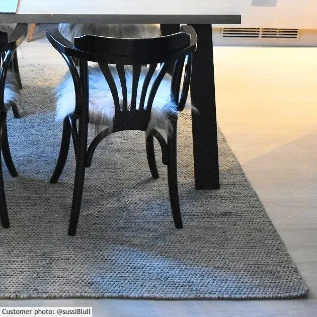 Alfombra de Lana - Otago (gris/negro)