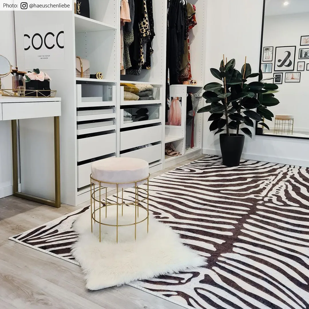 Alfombra Wilton - Zebra (blanco/negro)