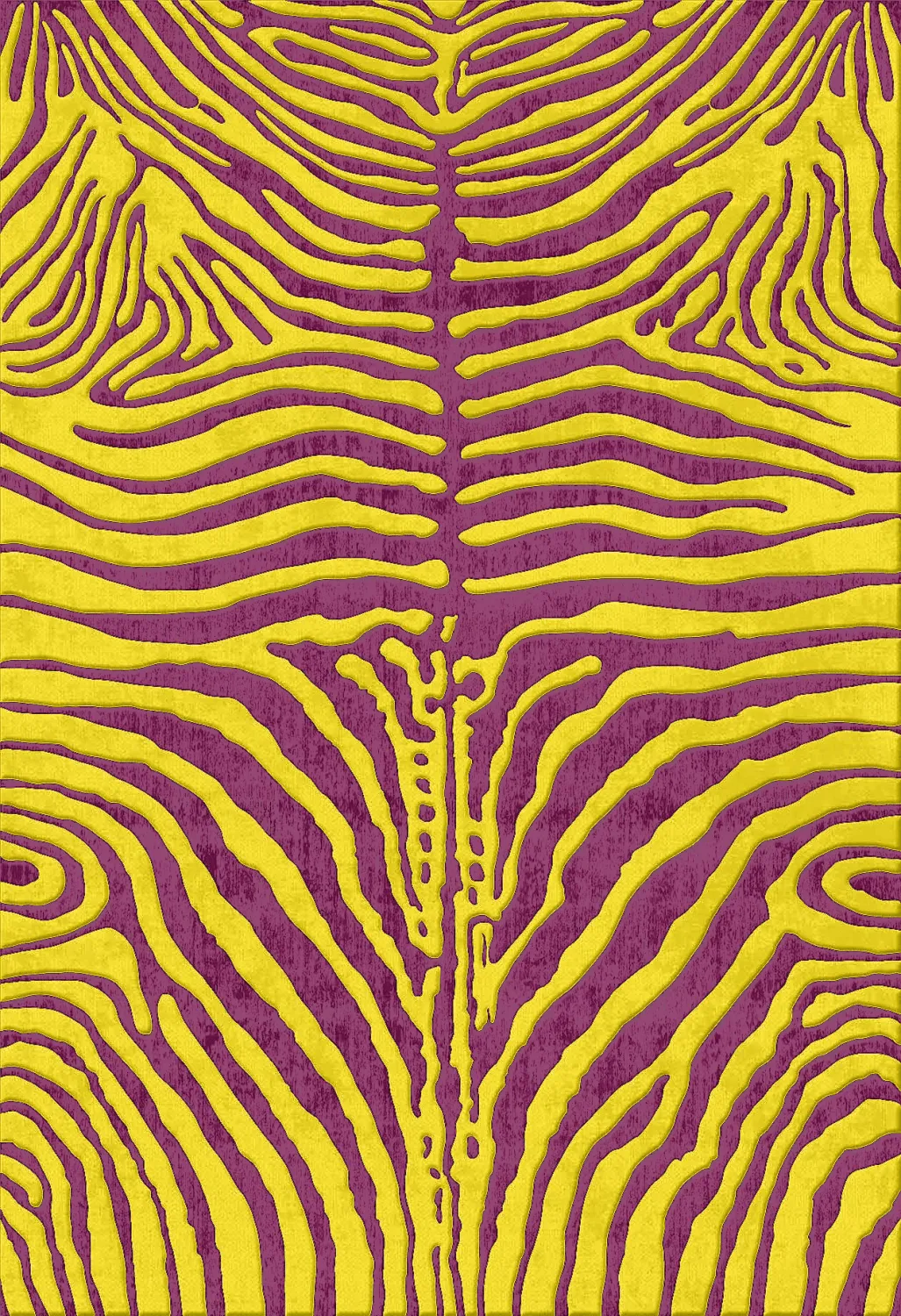 Alfombra Wilton - Zebra (amarillo/morado)